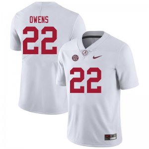 NCAA Men's Alabama Crimson Tide #22 Jarelis Owens Stitched College 2021 Nike Authentic White Football Jersey HC17R31AW